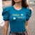 T-shirt de Luxo Take it easy azul