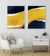 Abstrato Azul e Amarelo Dupla - comprar online