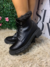 Bota Coturno Feminino Tratorada Forrado em Lã Preto na internet