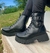 Imagem do Coturno Feminino Bota com Fivela Maisa Preto Tratorada
