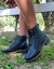 Bota Coturno Feminina Cano Curto Gabriela Salto Baixo Preto - comprar online