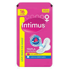 Absorvente Externo Intimus Tripla Proteção Cobertura Suave com Abas c/16 Leve Mais Por Menos