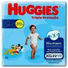 Fralda Huggies Tripla Proteção Jumbo XG 22 unidades