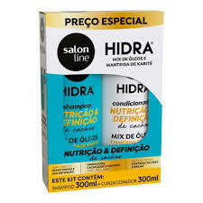 Kit Shampoo E Condicionador Nutrição Cachos Hidra Salon Line 300Ml