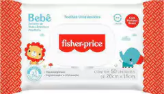 Toalha Umedecida Fisher Price Bebê com Perfume 50 Unidades