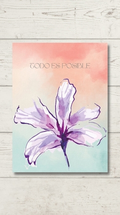 Cuaderno " Todo es posible fondo rosa"