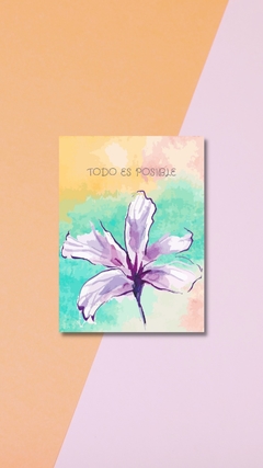 Anotador "Todo es posible fondo naranja"