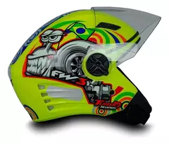 Capacete Fw3 X Open Turbo Brilhante - Mosca Branca Moto Peças