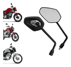 Par Retrovisor Tiger 1200 Fixo Rosca Honda Cg Titan Fan 160
