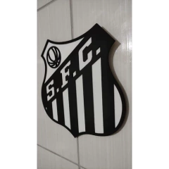 Escudo do Santos em Alto Relevo Médio e Grande - ArtFut MDF