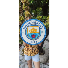 Escudo do Manchester City em Alto Relevo Médio e Grande na internet