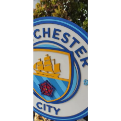 Imagem do Escudo do Manchester City em Alto Relevo Médio e Grande