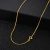 CORRENTE VENEZIANA 1mm FECHO LAGOSTA - BANHADO A OURO 18K