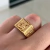 ANEL SÃO JORGE 10,5 GR BANHADO OURO 18K - comprar online
