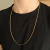 CORRENTE 1 POR 1 FLAT - 2MM - BANHADO A OURO 18K - loja online