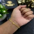 Imagem do PULSEIRA CADEADO 3mm FECHO CANHÃO - BANHADO A OURO 18K