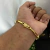 Imagem do PULSEIRA TIJOLINHO 6mm FECHO TRAVA DUPLA - BANHADO A OURO 18K