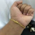 Imagem do PULSEIRA CADEADO ALONGADO 3mm FECHO CANHÃO - BANHADO A OURO 18K