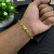 Imagem do PULSEIRA CADEADO 6mm FECHO TRAVA DUPLA - BANHADO A OURO 18K