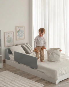 CAMA MONTESSORI CON PROTECCIÓN