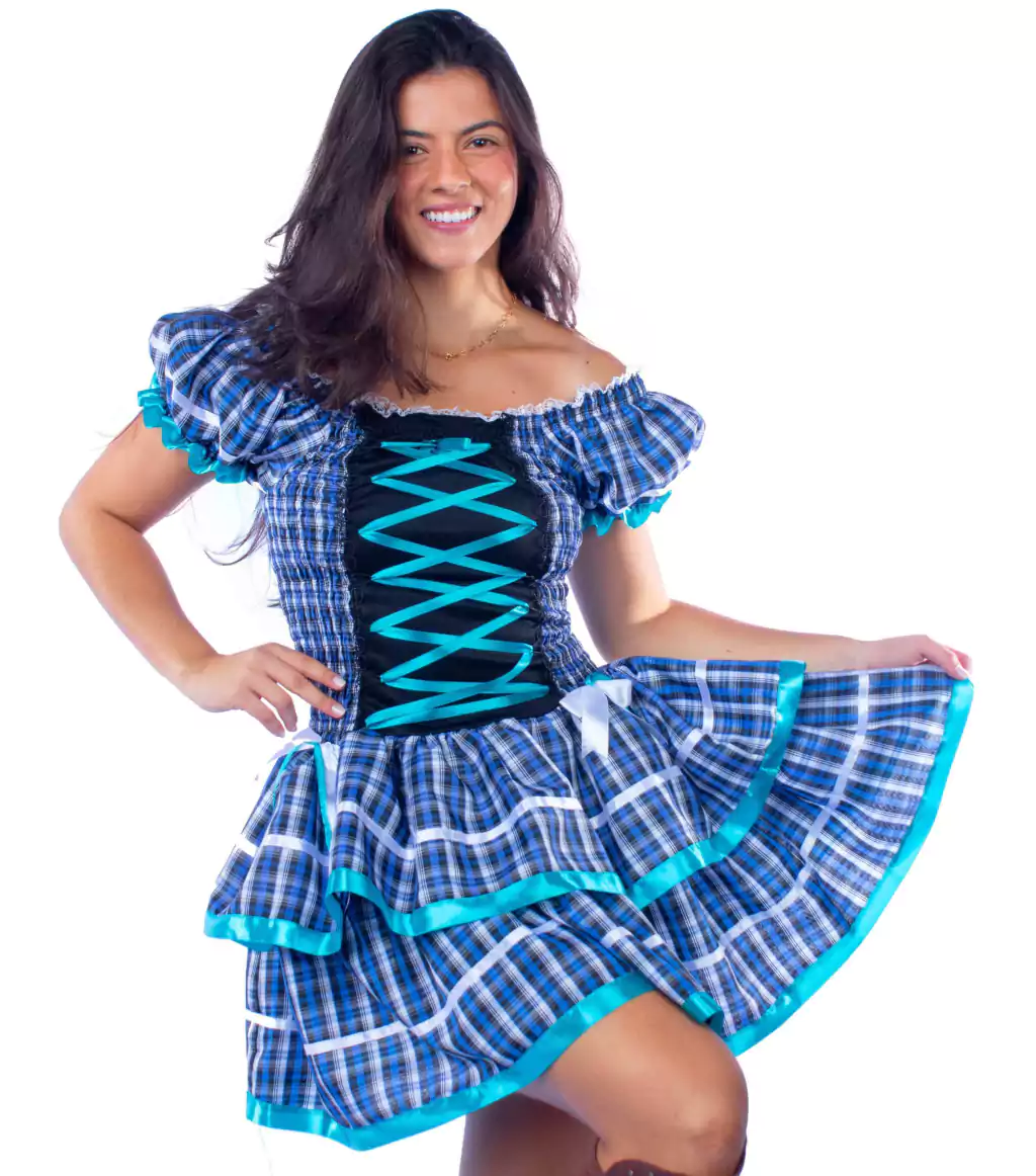 Vestido Luxo Trançado Adulto