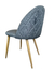 Silla Estilo Nordica Moderna Pata Simil Madera Thea Lino - comprar online