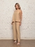 Conjunto Alfaiataria Blusa Geométrica e Calça Pantalona - loja online