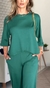 Conjunto Blusa Geométrica com Martingale com Calça Pantalona e Bolsos - loja online