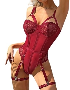 VS39 BODY CON ARO DE ENCAJE Y ARNES - tienda online