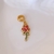 Berloque Flor Rosa (Banho Dourado)
