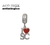 Berloque I Love Estado SC (Aço inox)