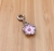 Berloque Florzinha Rosa (Banho de Prata)
