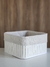 Caja de bambú blanca c/ funda