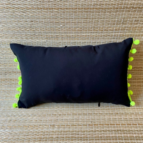 Travesseiro de Praia Preto com Verde