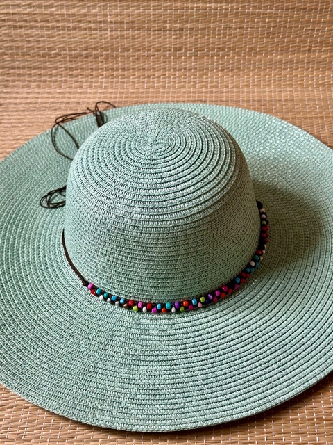 Chapéu de Praia Arpoador Azul bolinhas