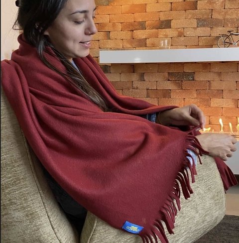 Manta versátil lisa Vinho