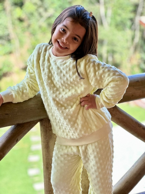 Pijama Infantil Bubble Amarelo