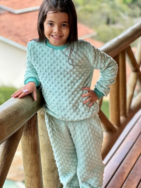 Pijama Infantil Bubble Verde