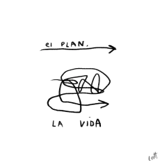 El plan, la vida - 30x30 Madera Negra - comprar online