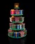 Lembrança do Natal Tree Top Gifts Countdown Containers