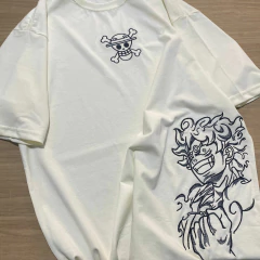 Camiseta Luffy bordada anime one piece streetwear - comprar online