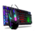 Kit Teclado Gamer Semi Mecânico, USB, RGB, 3200DPI, PC