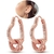 Brinco redondo de ouro rosa para mulheres, tipo de argola, S925 requintado, - loja online