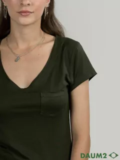 Camiseta Feminina Baby Look - Verde na internet