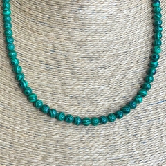 Colar de Pedra Malaquita Curto 45 CM - comprar online