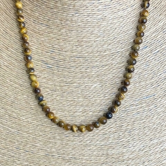 Colar de Pedra Olho de Tigre Curto 45 CM - DAUM2 BRASIL