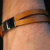 Pulseira de Couro Duo - Caramelo