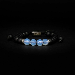 Pulseira de Pedra N.º 8 - Onix Fosco Com Pedras Lua - comprar online