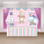 Kit Arte Digital para Painel Circo Rosa Aquarela - 1287