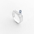 ANEL DUPLO CRISTAL ÁGUA MARINHA PRATA925 - comprar online